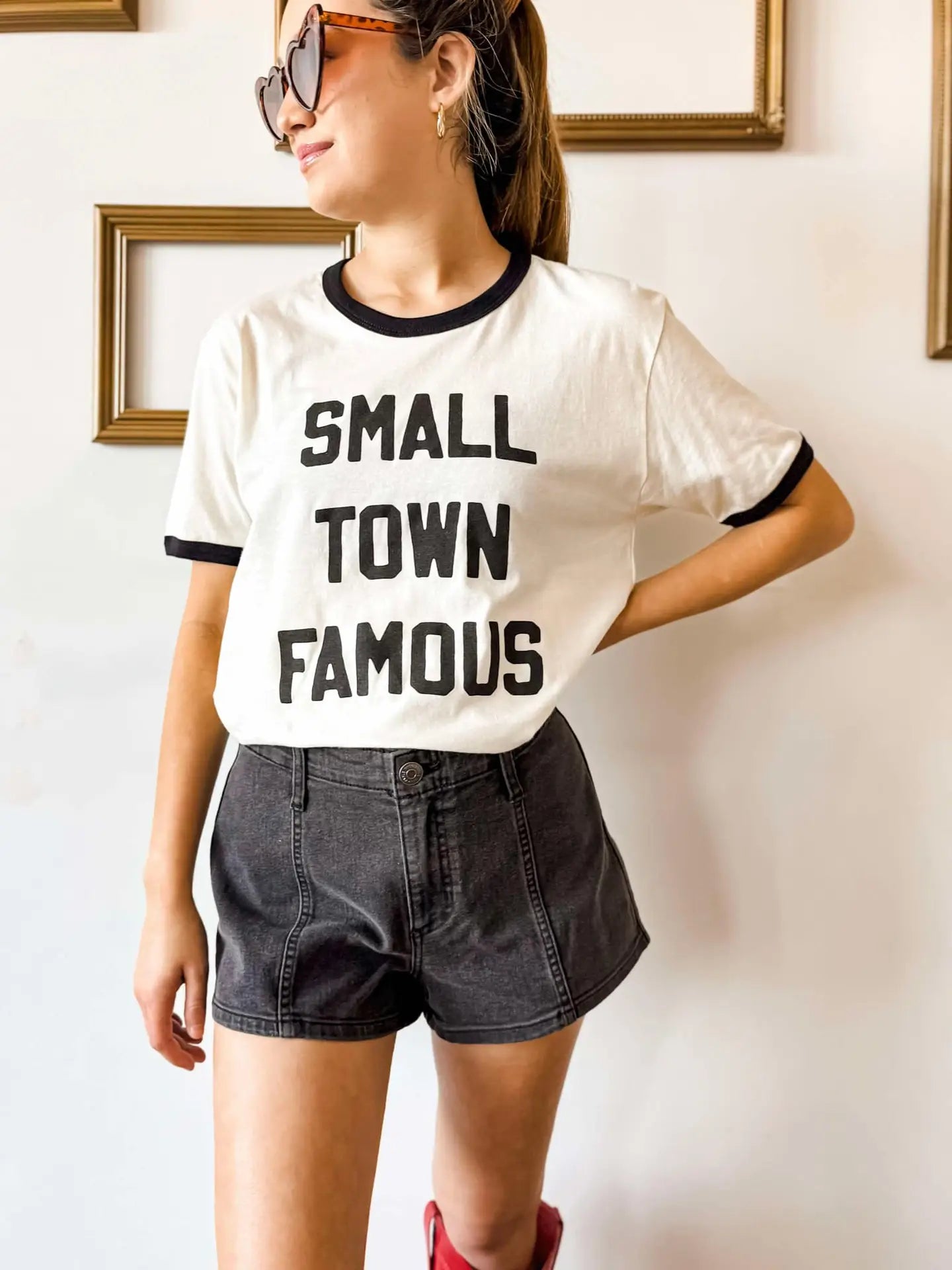 Small Town Famous Ringer Tee